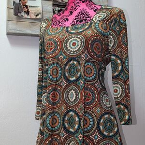 Dressbarn Women's Multicolor babydoll style top